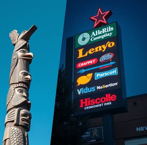 Iconic Totem Pole Signage