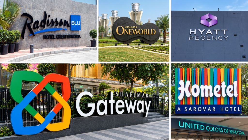 Collage of Iconic Hotel and Retail Signage